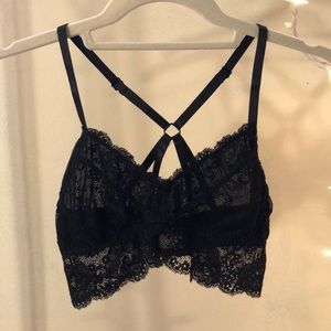 Black lace bralette